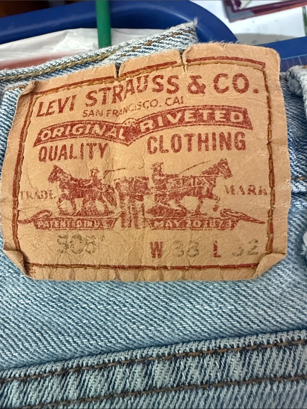 Light Blue Men’s Straight-Leg Jeans